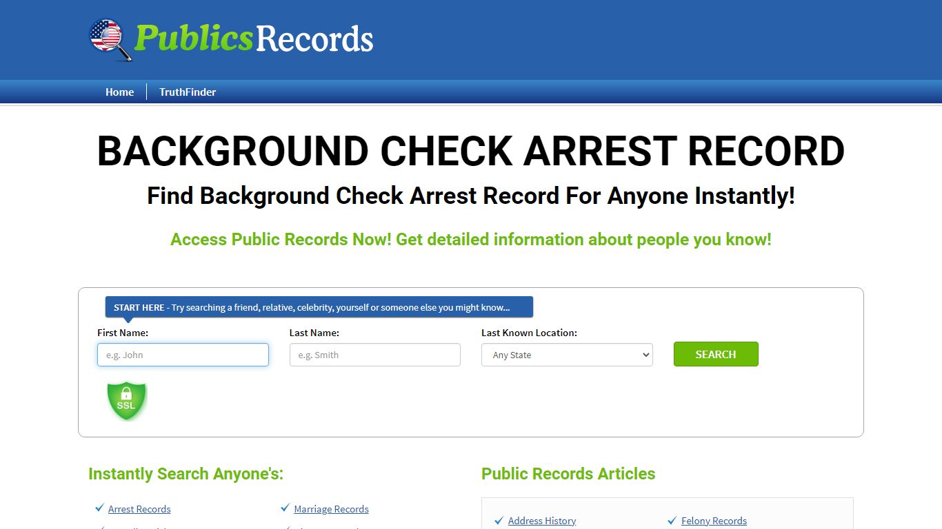 Find Background Check Arrest Record For Anyone Instantly!