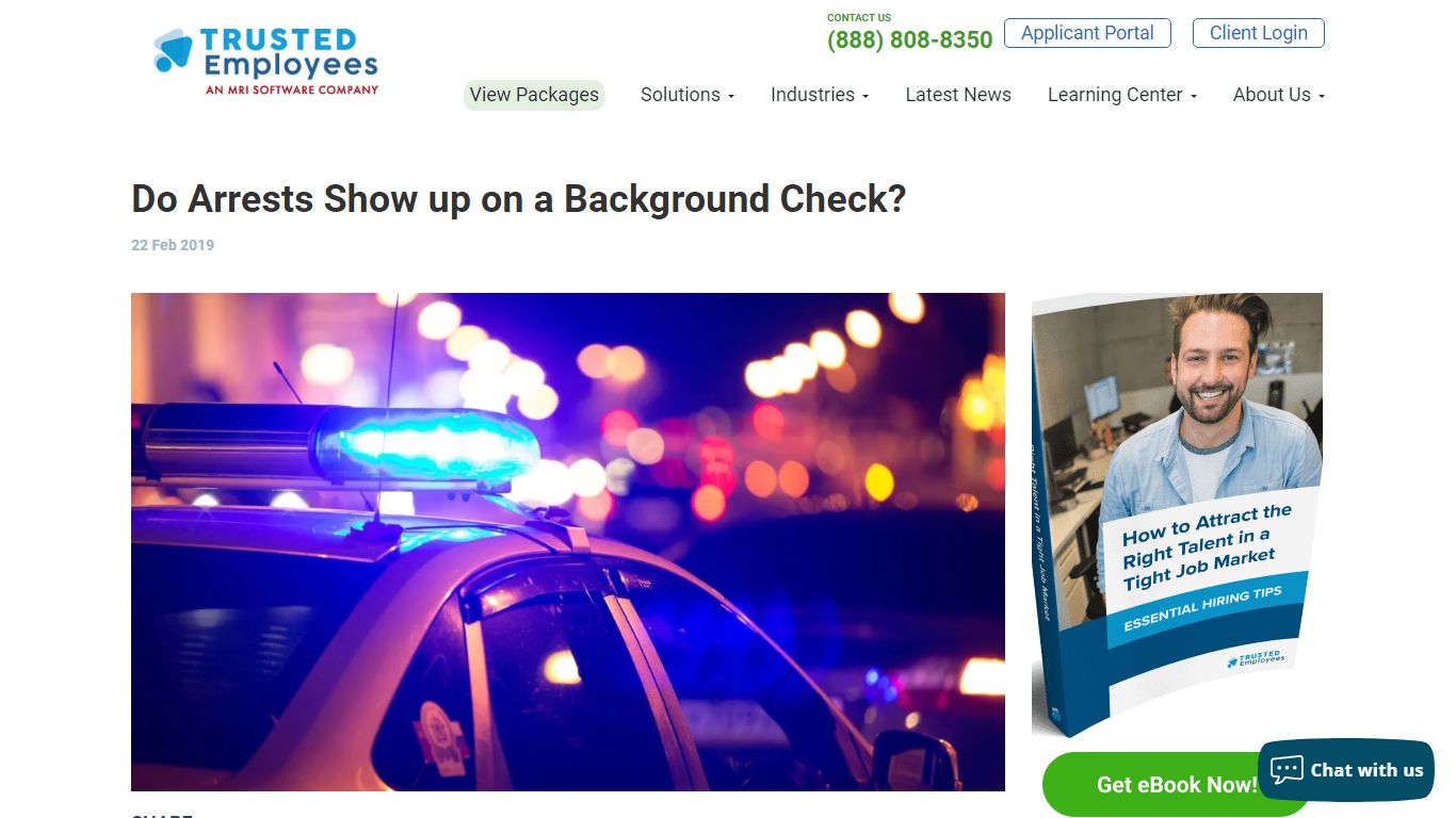 Do Arrests Show up on a Background Check? - Trusted Employees