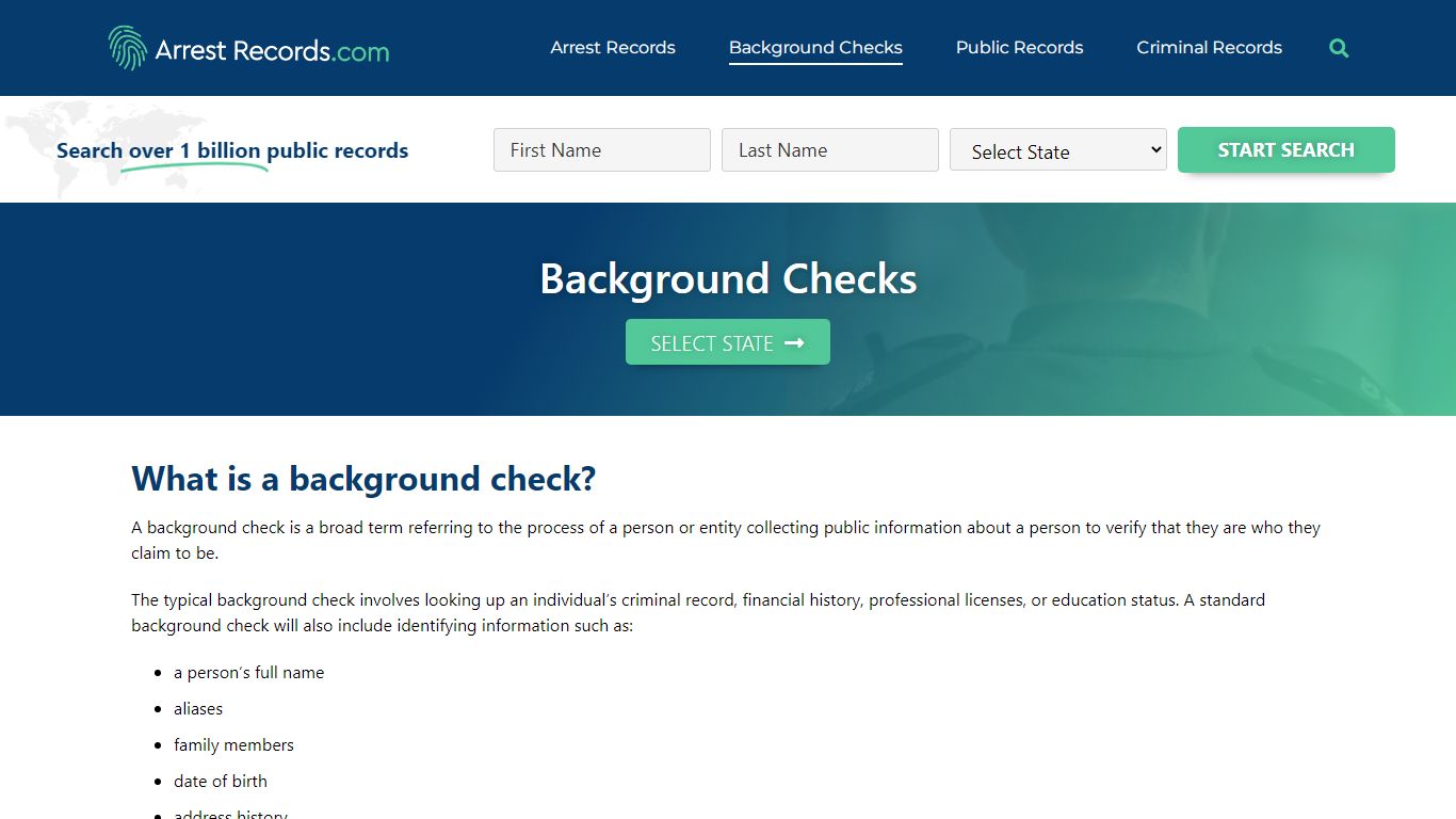 Background Checks - Arrest Records.com